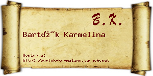 Barták Karmelina névjegykártya